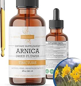 Arnica Liquid Extract – Alcohol-Free, Vegan, Supports Muscle Recovery & Joint Comfort, Fast-Absorbing Tincture, Made in USA – 2 Fl Oz