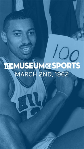 March 2nd, 1962 - Wilt Chamberlain scored 100 points in a game for the Philadelphia Warriors against the New York Knicks at Hersheypark Arena in Hershey, PA. Chamberlain shot 36-for-63 from the field and 28-for-32 from the free-throw line that night. #NBA #WiltChamberlain | The Museum of Sports