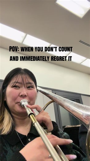 POV: when you don’t count and immediately regret it . . . #trombonegirl #trombone #fyp #jazz #musician
