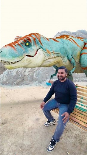 T-Rex Dinosaur Jumps Into the Water #dinosaur #dinosaurs #trex