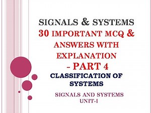 Questions: Classification of signals - 3 Video Lecture | Signals and Systems - Electronics and Communication Engineering (ECE)