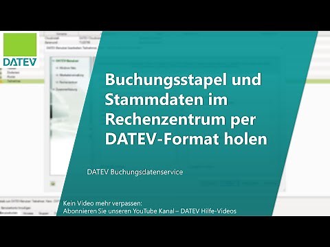 DATEV Buchungsdatenservice: Buchungsstapel und Stammdaten im Rechenzentrum per DATEV-Format holen