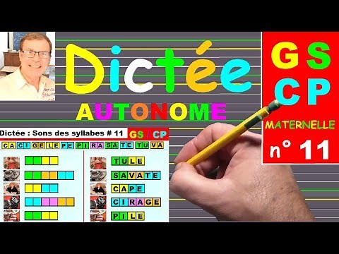 Dictée autonome de syllabes et mots en maternelle GS et CP # 11