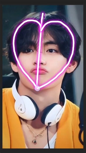 How to draw Kim Taehyung using Heart 💜