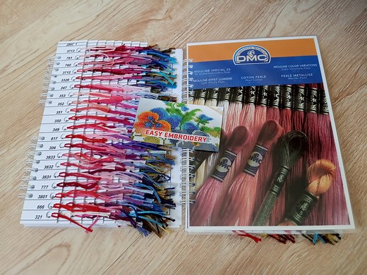 DMC Embroidery Floss Color Chart Real Thread 20cm Variations Samples 498 Colors Book Chart - Etsy