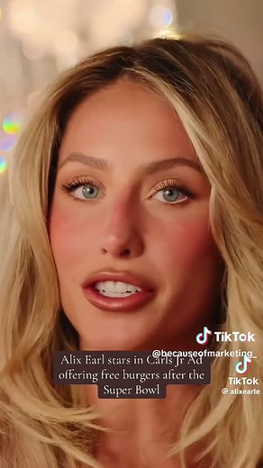 Alix Earle Promotes Free Burgers at Carl's Jr After Super Bowl