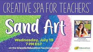 2.2K views · 23 reactions | Dig deep and play in the sand ⛱️ with architect and industrial designer turned STEAM teacher and creativity blogger at Babble Dabble Do, Ana Dziengel! Grab some Crayola Play Sand (and some household items like funnels and cups!) as Ana guides us through a sensory experience that can help adults and kids alike shift mindsets, embrace flexibility, and channel emotions ☁️ | Crayola Learning | Facebook