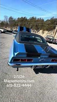 1969 Chevrolet Camaro $39,900 Maplemotors.com # 3366 #1969 #chevy #camaro #hotrods #musclecars