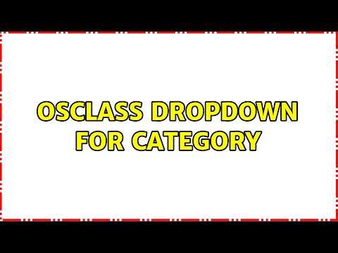 Osclass dropdown for category