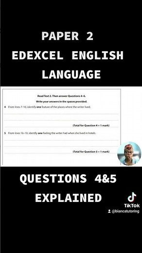 EDEXCEL ENGLISH LANGUAGE PAPER 2 - QUESTIONS 4&5 #gcseenglish #edexcelenglish #gcsetips #study