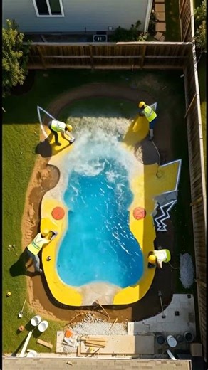 I Built a Pikachu Swimming Pool in My Backyard