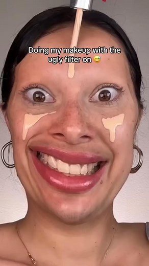 what a small face I have without a filter #viral #trending #makeup 💄 | mochi pimple popperoa