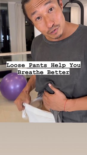The one important factor to improve breathing is to breathe into your stomach by allowing it to fill up with air every time you inhale. This is also known as stomach breathing. The two things that causes people to only breathe through their chest, and not through their stomach is usually tightness in their stomach or tight pants. Tight pants is a simple solution. Wear loser pants! So many modern style pants encourage tight waistlines to help make us appear to look slimmer, but they cause a lot o