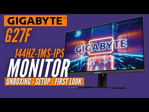GIGABYTE G27F 27" 144Hz 1ms IPS FHD Gaming Monitor (Unboxing, Setup and First Look Review)