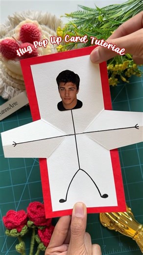 Hug Pop Up Card Tutorial ♥️🫶🏻 Cute Gift idea #diygift #love #giftideas #diy