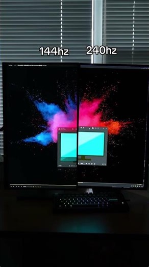 difference between 144hz and 240hz, also IPS vs OLED #monitor #desksetup #hkc #1440p #tech #gaming