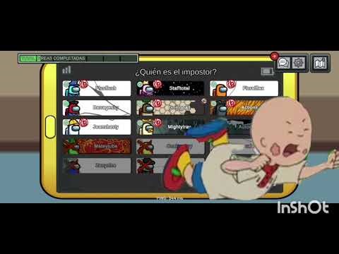 Caillou jugando among us