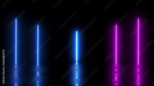 4K 3D neon flash light structures. Hi-tech neon sci-fi tunel. Trendy glow lines pattern construction mirror tunnel. Fly through technology cyberspace. news, presentations, online media, social media Stock Video
