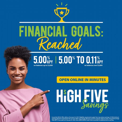 51 reactions · 5 comments | Have your money work for you. Take advantage of our 5.00% APY High Five Savings account, giving you flexible access to your cash at a top of market rate. | MIDFLORIDA Credit Union | Facebook