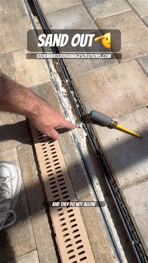 Pool Deck Drains Full of Paver Sand - Channel Drains Tampa