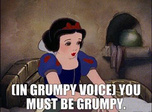 (IN GRUMPY VOICE) You must be Grumpy.
