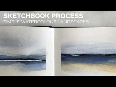 Beginner Friendly Simple Watercolour Landscapes Demonstration