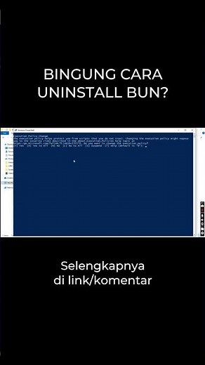 Cara Uninstall Bun! Panduan Lengkap Hapus Bun di Windows 10 #bunjs #javascript #tutorial #codingtips