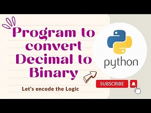 Program to convert Decimal to Binary in Python || Python Tutorials for Beginners || Coding