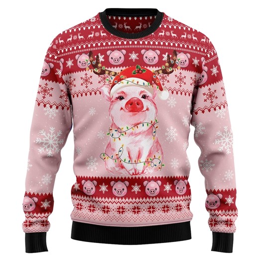 Pig Christmas Sweater, Custom Animal Photo Piglet Ugly Xmas Sweatshirt, Funny Holiday Sweater With Lights, Farm Animal Lover Christmas Gift - Etsy