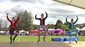 Junior competitors in the Scottish Sword dance, Highland dancing heats, held during the 2023 Dufftown Highland Games. This is an ancient Scottish dance, known as the 'Ghillie Callum', and is said to date back to King Malcolm Canmore (Shakespear’s MacBeth). Competitors pay careful attention to their feet and placement throughout this dance. #dufftown #dufftownhighlandgames #highlanddance #scottishdance #sworddance | Scottish Highlands & Inverness