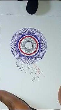 Spirograph New 3Mix Colour Red Black Blue virl art Video.80 #asmr #art #spirograph #drawing#relaxing