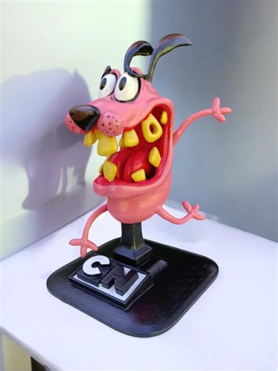 Courage the Cowardly Dog Figure, 3D Print Fanart, Airbrush Painted, Action Figure, Gamer Decoration, Geek Accessory, Collectible - Etsy