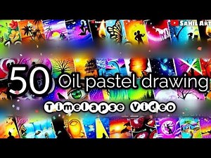 Fifty easy😍 oil pastel drawing for beginners- Simple Oil pastel drawings| Easy drawings | #Sahilart
