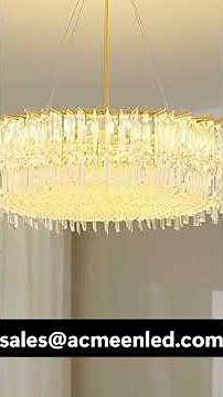 Elegant Ceiling Light Fixture – Crystal Design with 3-Color Lighting for Modern Interiors