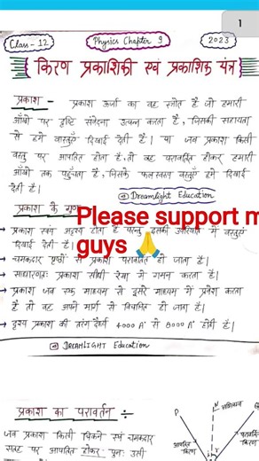 किरण प्रकाशिक एवं प्रकाशिक यंत्र l Ray optics and optical instruments #shorts #viral #youtubeshorts