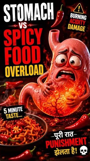 Spicy Food Aapke Stomach Ko Kaise Damage Karta Hai? | Git #animation #health