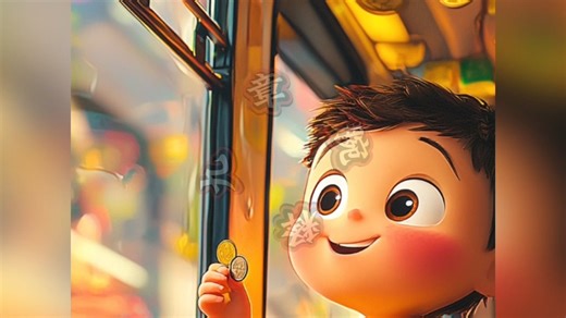 《The Wheels on the Bus》公共汽车上的轮子英语歌曲原唱版中英字幕伴奏版歌词LED高清背景视频素材
