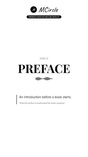 Learn English: What is Preface? | Vocabulary Shorts