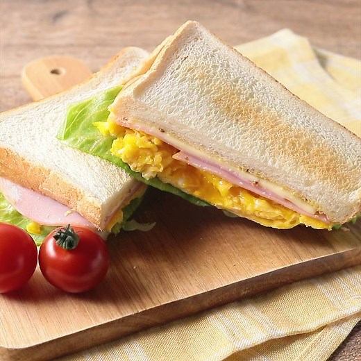 ハムと卵のサンドウィッチ 作り方・レシピ | クラシル