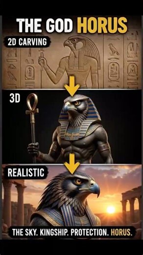 Horus Reborn: The Sky God Comes to Life 🦅 #egypt #horus #ancienthistory