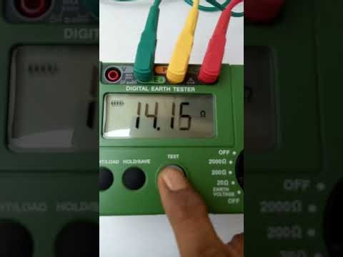 Earth pit resistance testing using Rishabh AET-23 earth tester