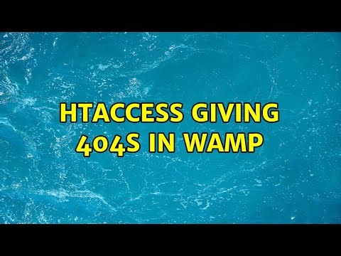 HTAccess giving 404s in wamp