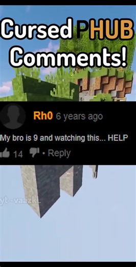 CURSED PHUB COMMENTS! #foryou #minecraft #cursed #cursedcomments | minecraft