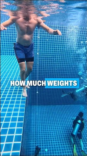 How much weight do i need to sink to the bottom of the pool?