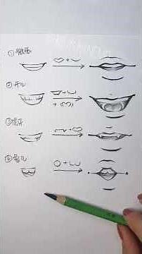 How to draw mouth anime character - Vẽ miệng anime