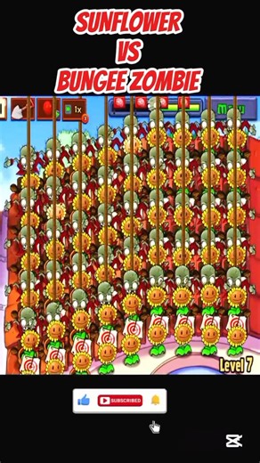 *SUNFLOWER VS BUNGEE ZOMBIE*#shorts #short #pvz #youtubeshorts #shortvideo #pvzfusion #gaming #games