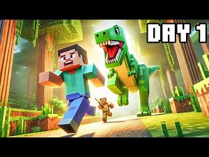 Stranded on Minecraft’s SCARIEST Island… with DINOSAURS?!