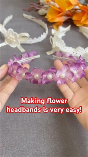 DIY Cute Purple Floral Headband ✨ Easy Handmade Hair Accessories DIYHeadband #FlowerHeadband #diy