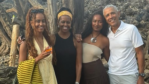 Former President Obama shares rare family photo on daughter Sasha's 24th birthday