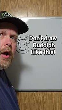 how to draw Rudolph the Red-Nosed reindeer
